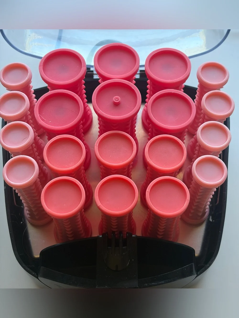 Conair Compact Retro Style Hot Rollers Coral Pink, EUC!